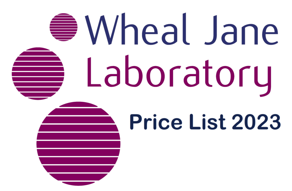 Wheal Jane Laboratory price list